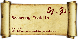 Szepessy Zsaklin névjegykártya